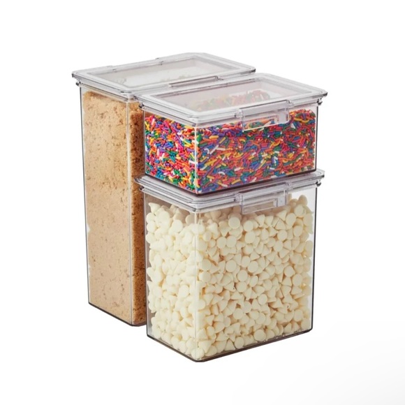 The Home Edit 3 Piece Canister Edit Food Storage Containers good grips Nwt - Picture 2 of 9